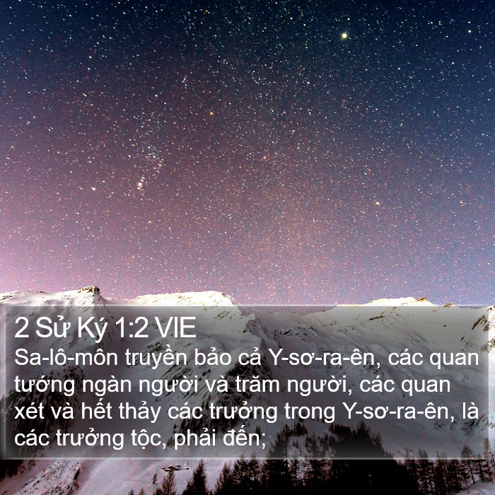 2 Sử Ký 1:2 VIE Bible Study