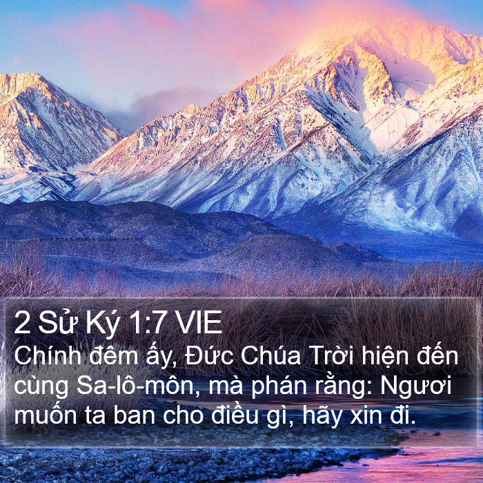 2 Sử Ký 1:7 VIE Bible Study