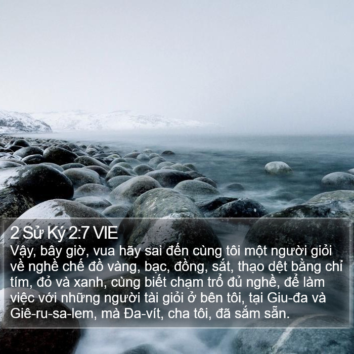 2 Sử Ký 2:7 VIE Bible Study