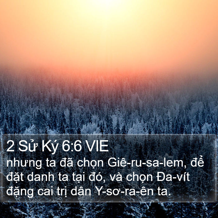 2 Sử Ký 6:6 VIE Bible Study
