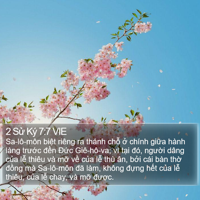 2 Sử Ký 7:7 VIE Bible Study