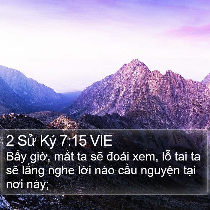 2 Sử Ký 7:15 VIE Bible Study