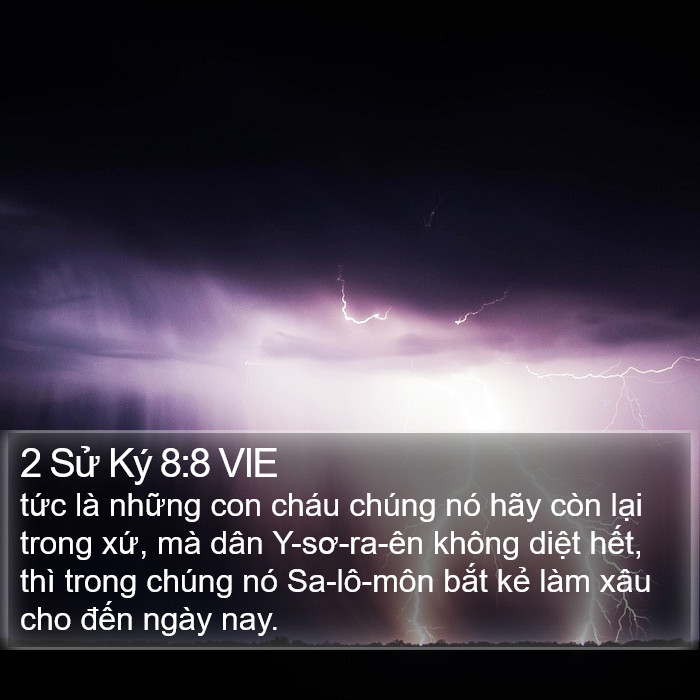 2 Sử Ký 8:8 VIE Bible Study