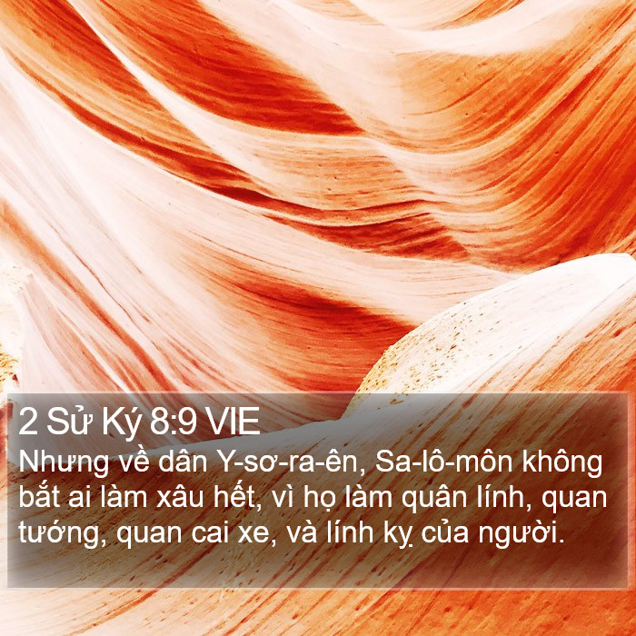 2 Sử Ký 8:9 VIE Bible Study