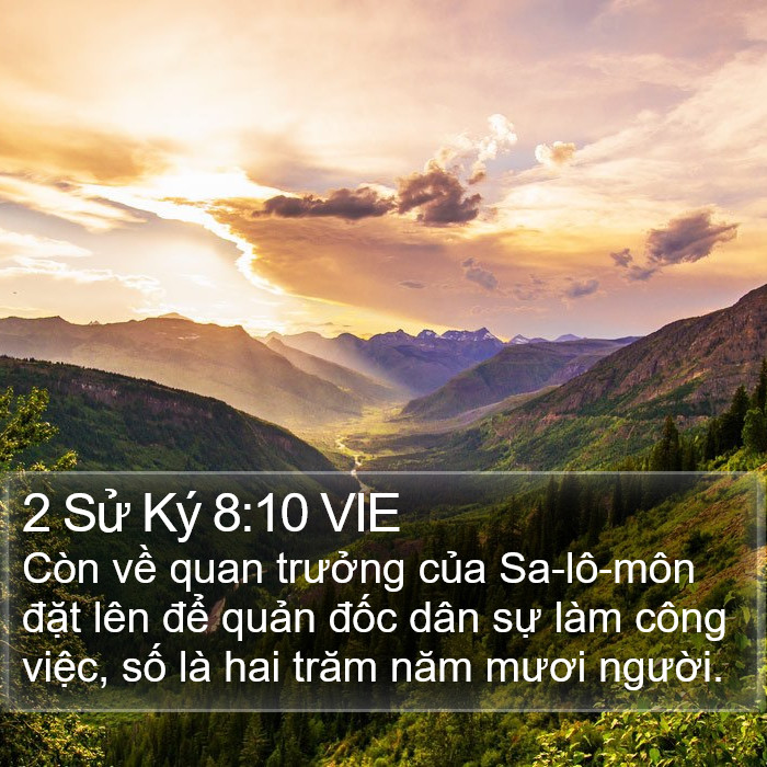 2 Sử Ký 8:10 VIE Bible Study