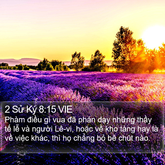 2 Sử Ký 8:15 VIE Bible Study