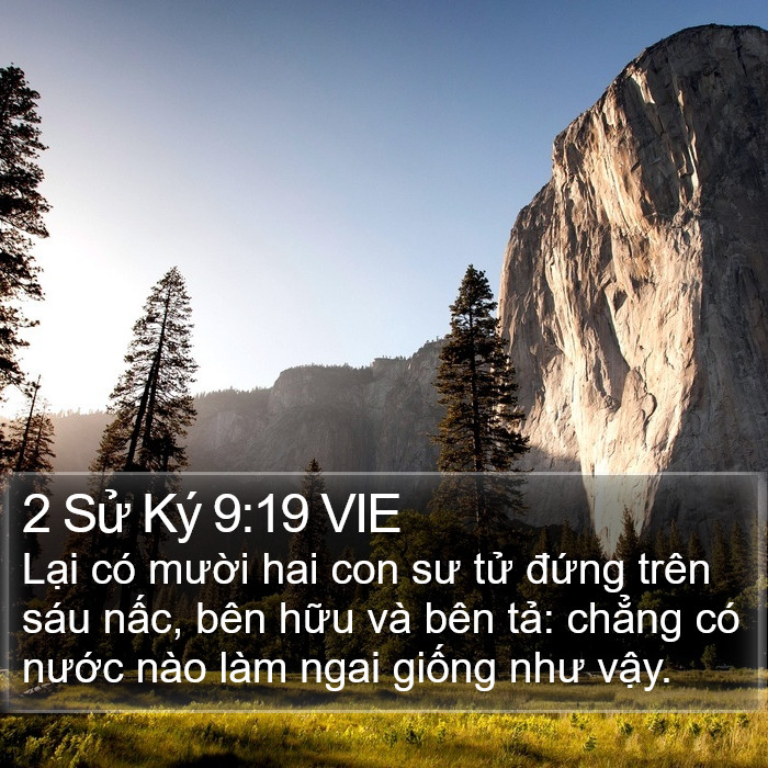 2 Sử Ký 9:19 VIE Bible Study