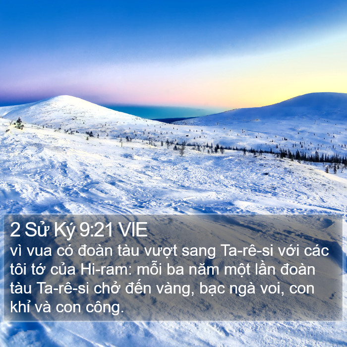 2 Sử Ký 9:21 VIE Bible Study