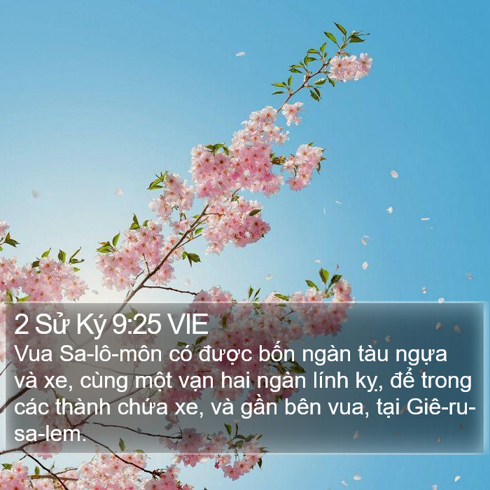 2 Sử Ký 9:25 VIE Bible Study