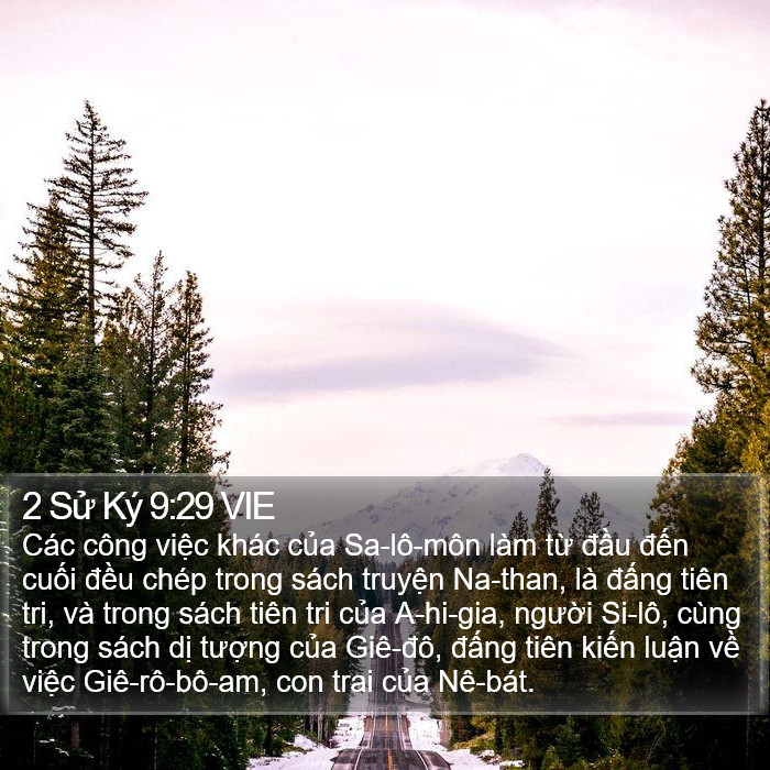 2 Sử Ký 9:29 VIE Bible Study