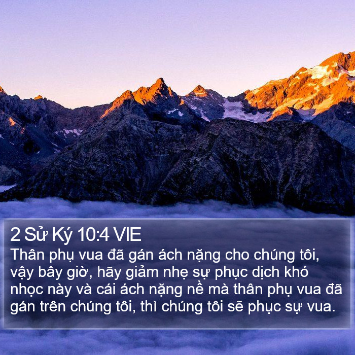 2 Sử Ký 10:4 VIE Bible Study