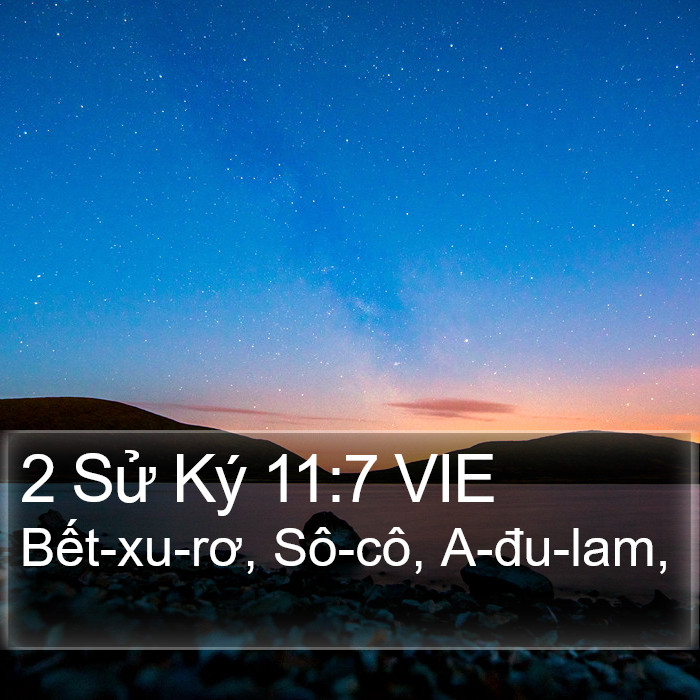 2 Sử Ký 11:7 VIE Bible Study