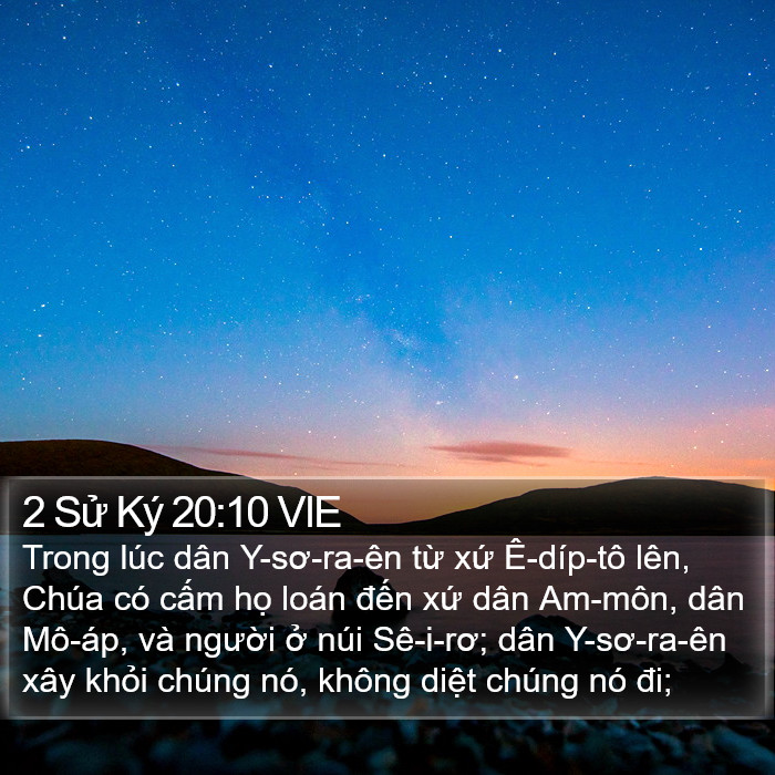 2 Sử Ký 20:10 VIE Bible Study