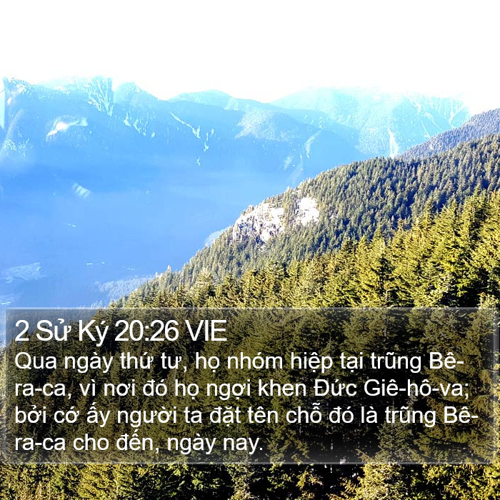 2 Sử Ký 20:26 VIE Bible Study