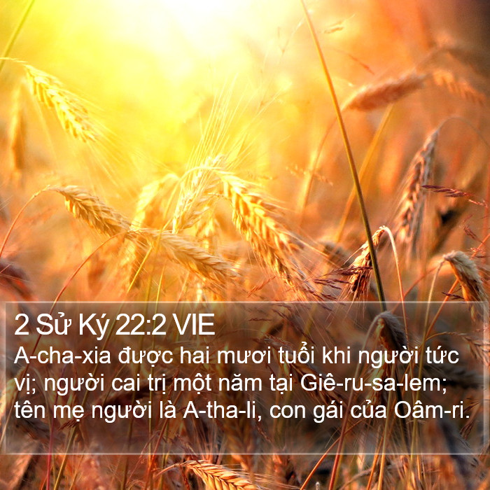 2 Sử Ký 22:2 VIE Bible Study