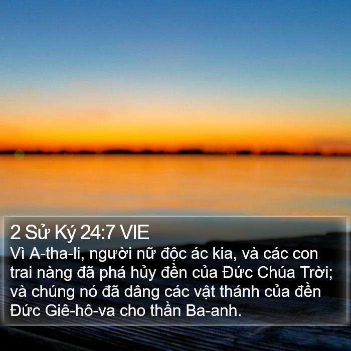 2 Sử Ký 24:7 VIE Bible Study