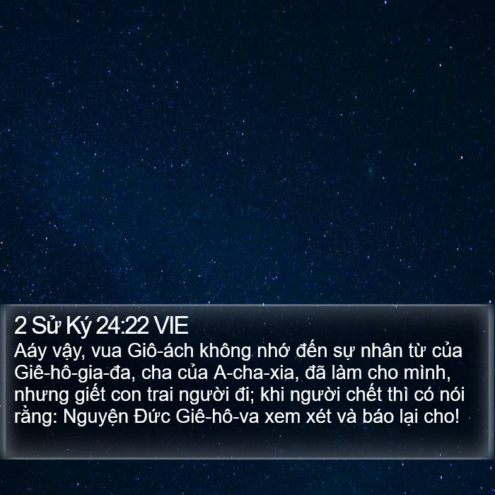 2 Sử Ký 24:22 VIE Bible Study