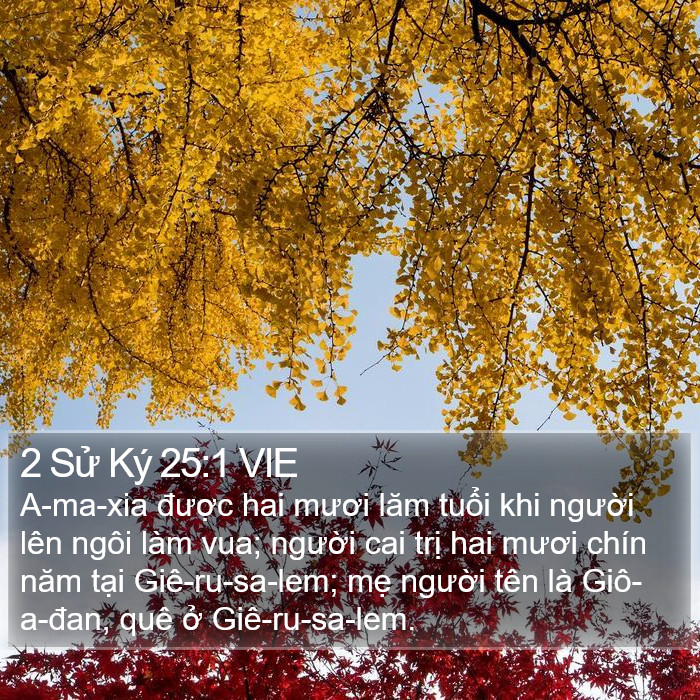 2 Sử Ký 25:1 VIE Bible Study