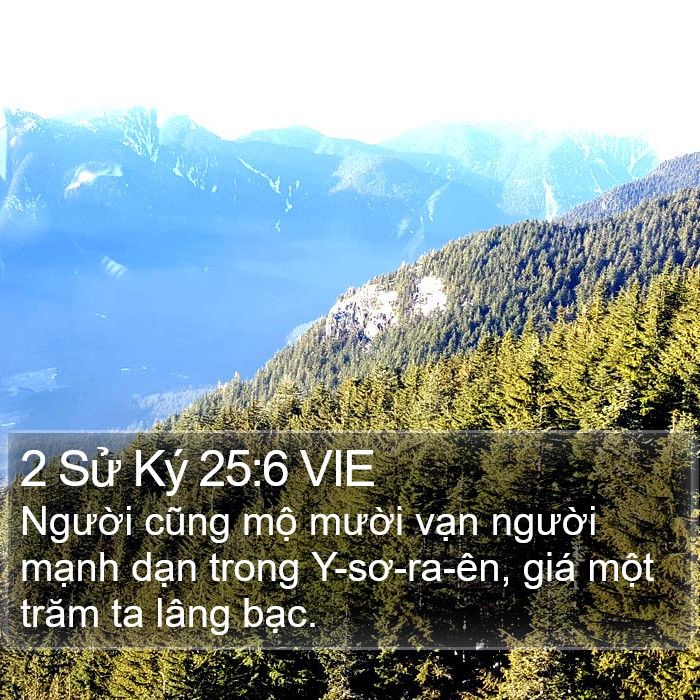 2 Sử Ký 25:6 VIE Bible Study