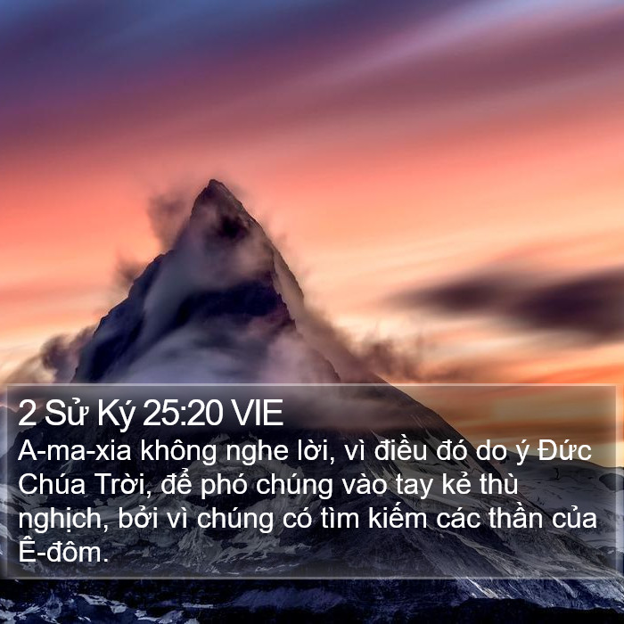 2 Sử Ký 25:20 VIE Bible Study