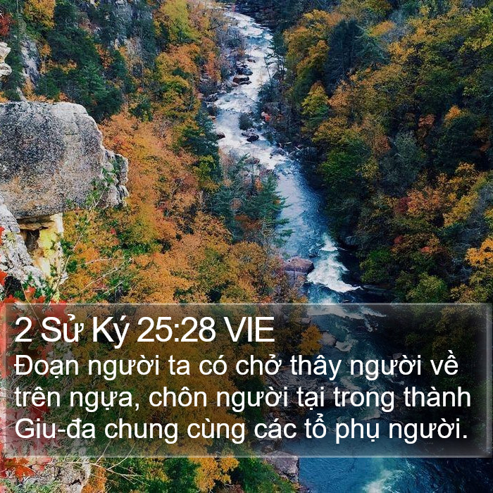 2 Sử Ký 25:28 VIE Bible Study