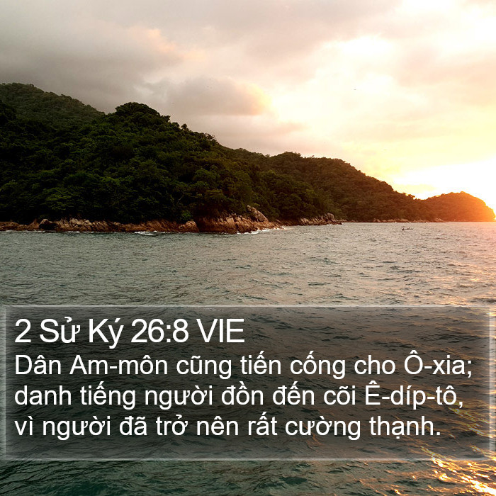 2 Sử Ký 26:8 VIE Bible Study