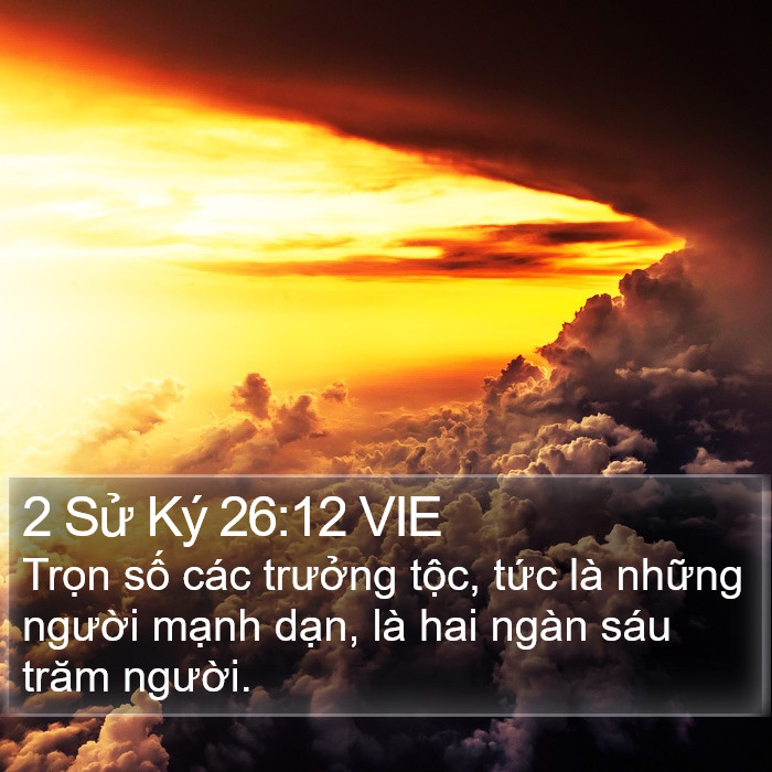 2 Sử Ký 26:12 VIE Bible Study