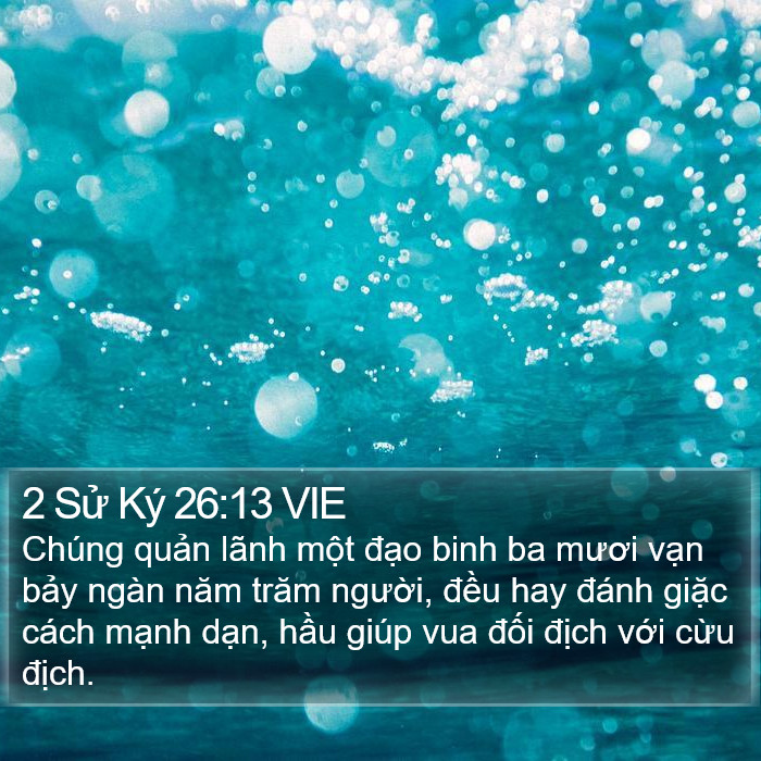 2 Sử Ký 26:13 VIE Bible Study