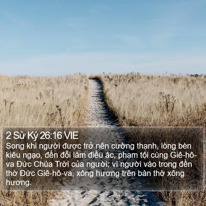 2 Sử Ký 26:16 VIE Bible Study