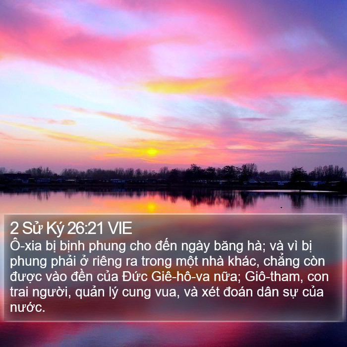 2 Sử Ký 26:21 VIE Bible Study