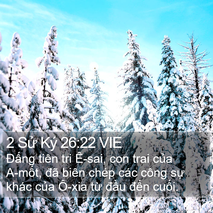 2 Sử Ký 26:22 VIE Bible Study