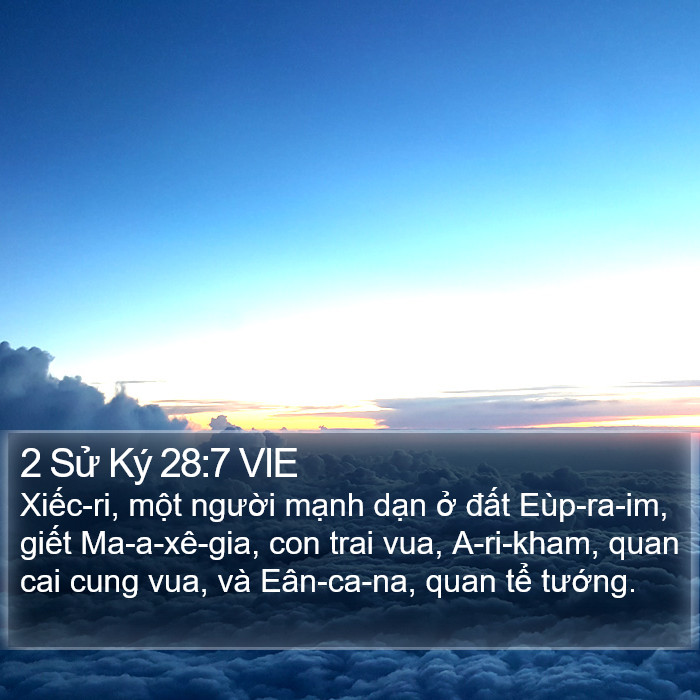 2 Sử Ký 28:7 VIE Bible Study