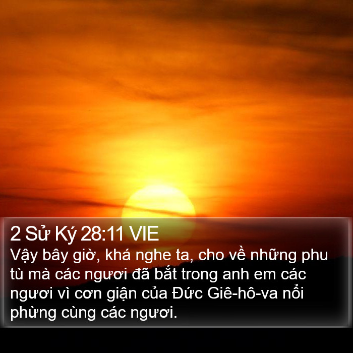 2 Sử Ký 28:11 VIE Bible Study