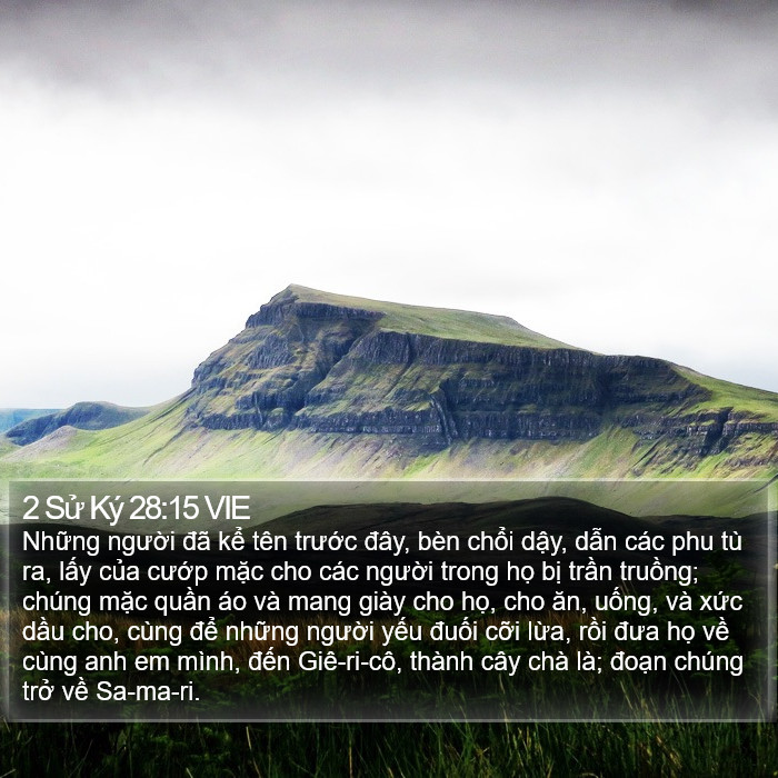 2 Sử Ký 28:15 VIE Bible Study