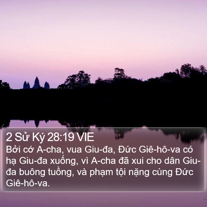 2 Sử Ký 28:19 VIE Bible Study