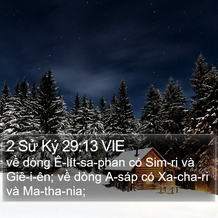 2 Sử Ký 29:13 VIE Bible Study