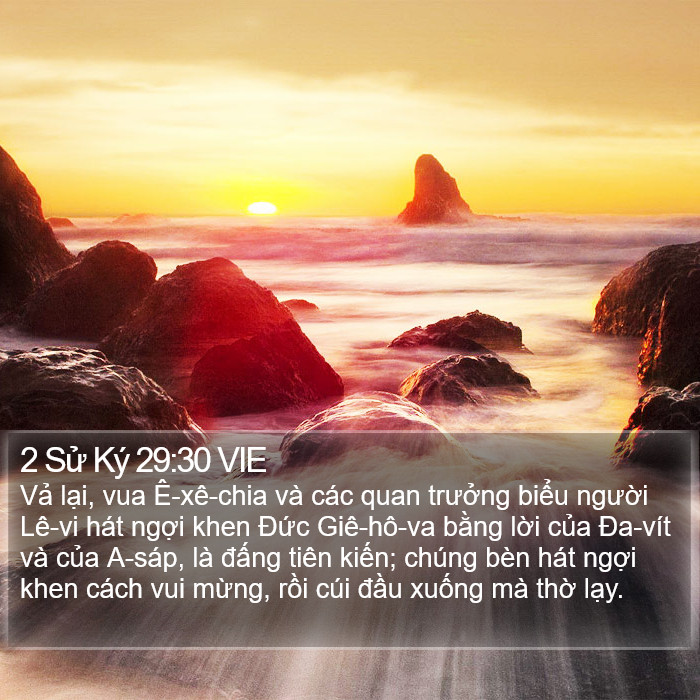 2 Sử Ký 29:30 VIE Bible Study