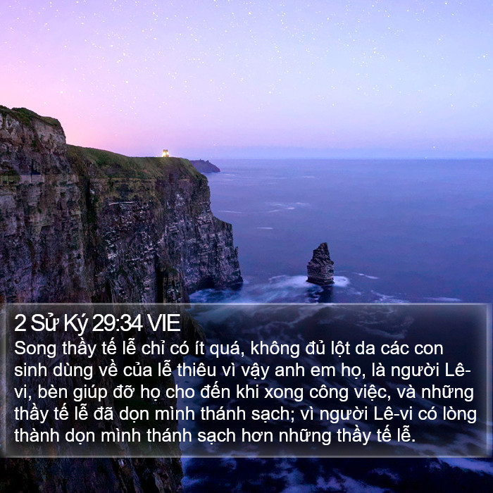 2 Sử Ký 29:34 VIE Bible Study