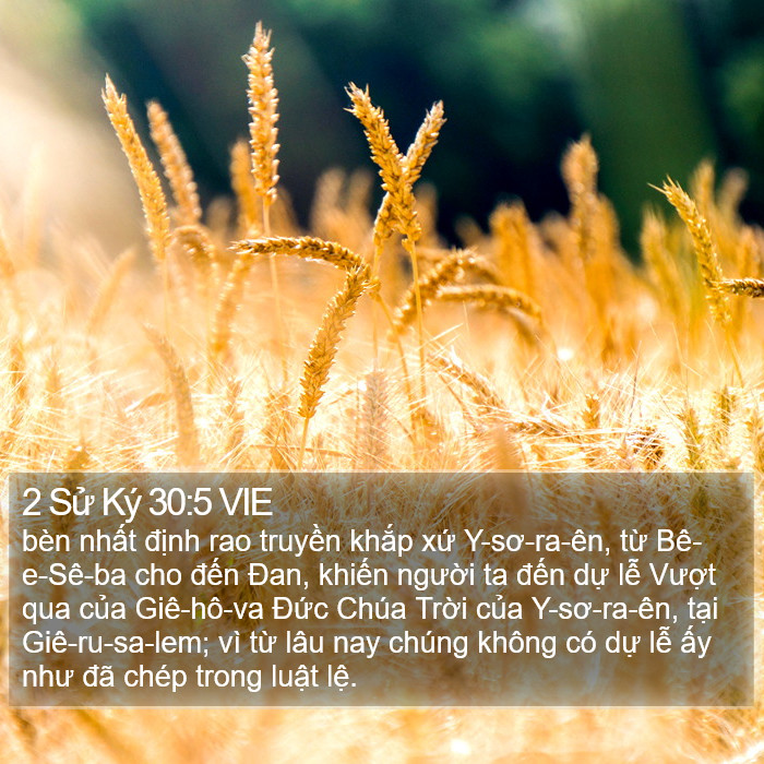 2 Sử Ký 30:5 VIE Bible Study