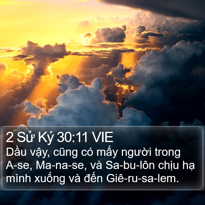 2 Sử Ký 30:11 VIE Bible Study