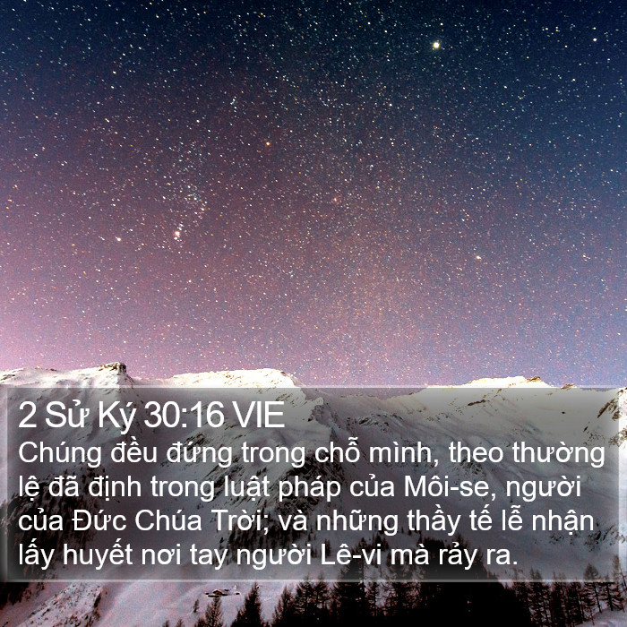 2 Sử Ký 30:16 VIE Bible Study