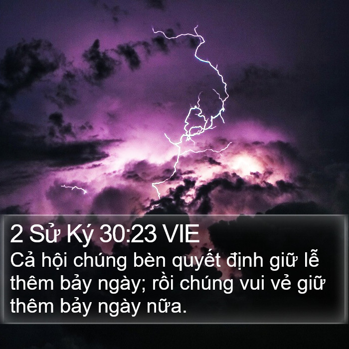 2 Sử Ký 30:23 VIE Bible Study