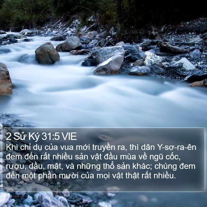 2 Sử Ký 31:5 VIE Bible Study