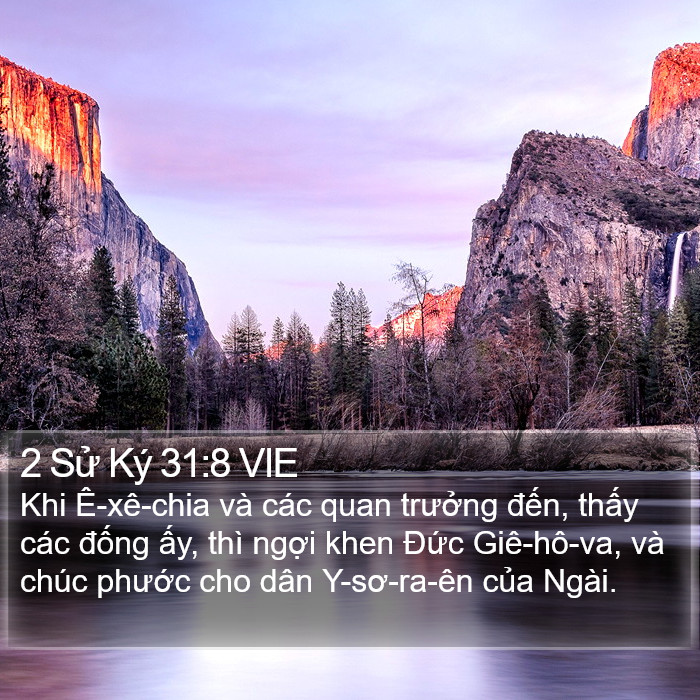 2 Sử Ký 31:8 VIE Bible Study