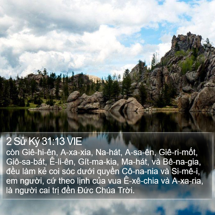 2 Sử Ký 31:13 VIE Bible Study