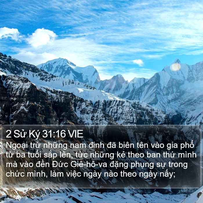 2 Sử Ký 31:16 VIE Bible Study