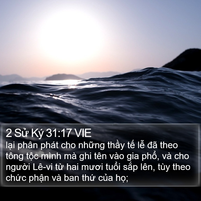 2 Sử Ký 31:17 VIE Bible Study