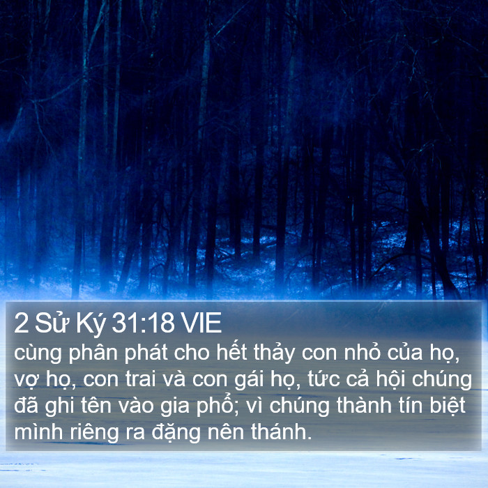 2 Sử Ký 31:18 VIE Bible Study