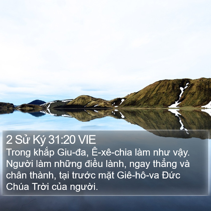 2 Sử Ký 31:20 VIE Bible Study