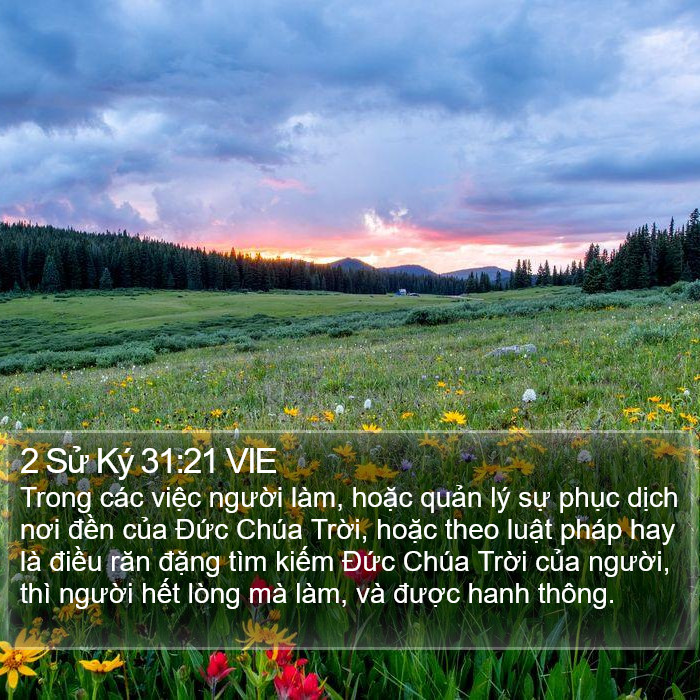 2 Sử Ký 31:21 VIE Bible Study